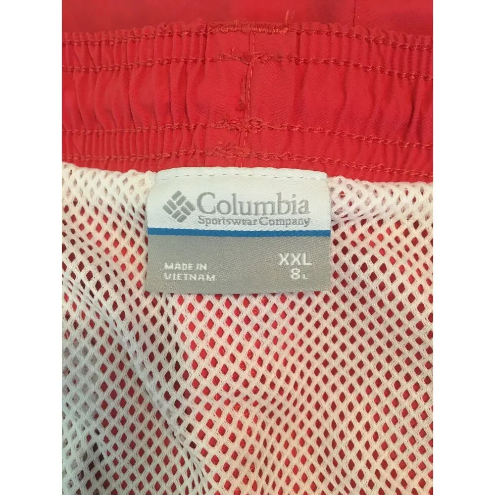 Columbia Omni Shade Coral Pink XXL 8 Bathing Suit Water Shorts Elastic Waist